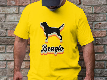 Retro Beagle Boogie - 70's Vintage Beagle Silhouette Tee