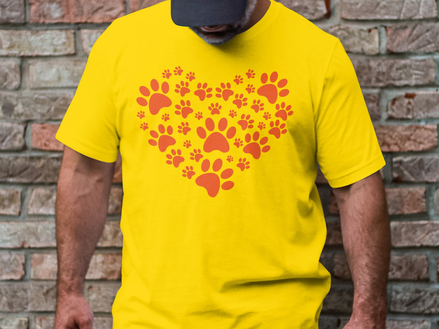Paw-Filled Love Tee - Canine Devotion Heart Design