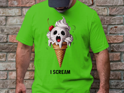 Chilling Treat Tee - Spooky & Sweet Ice Cream Skull