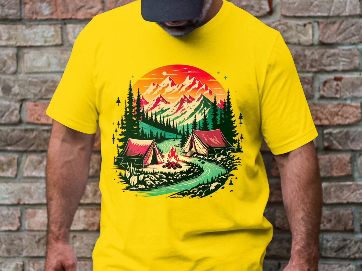 Bonfire Bliss by the River Tee – Embrace the Wilderness