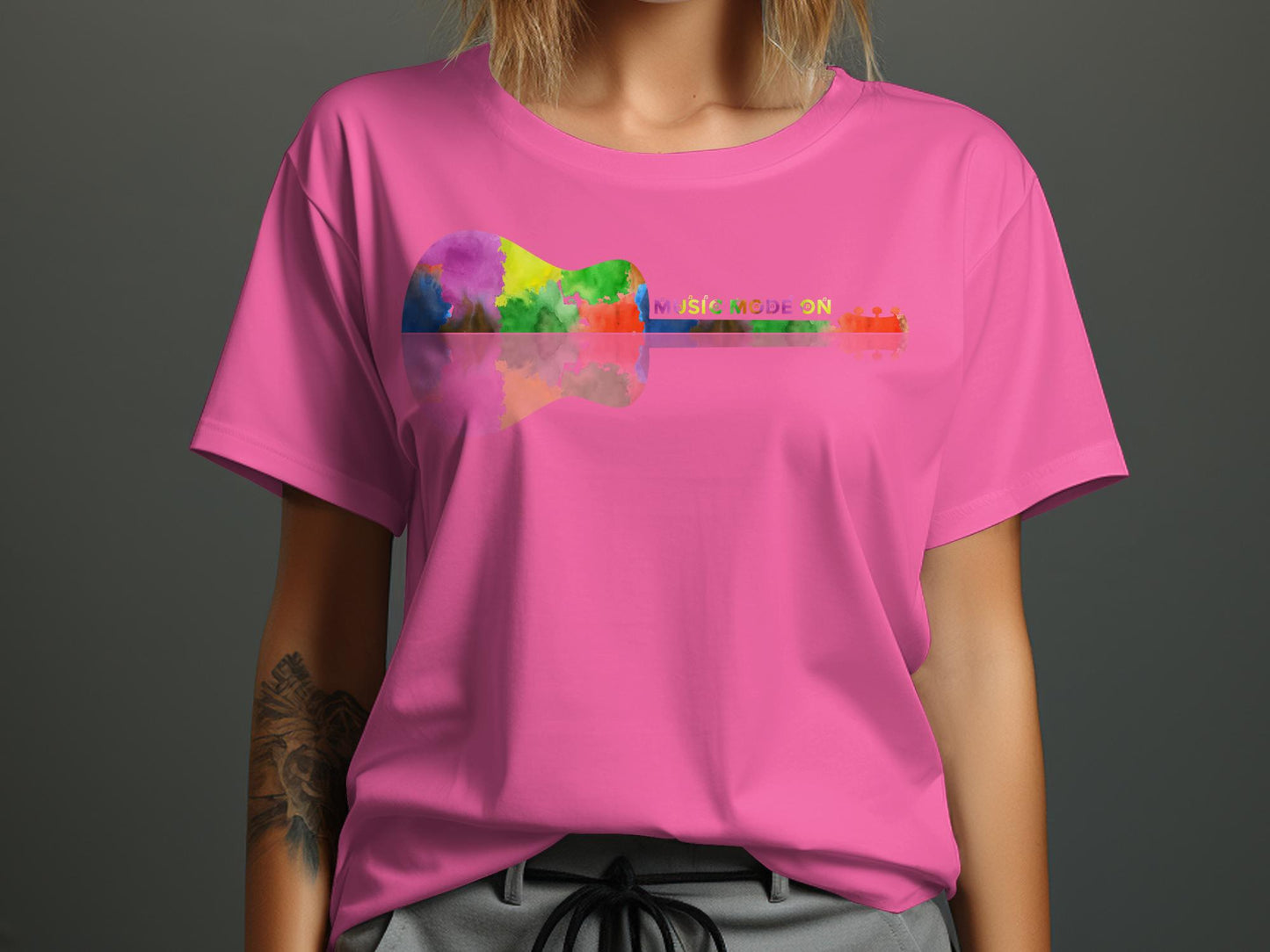 Music Mode: ON Vintage Guitar Logo Tee