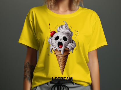 Chilling Treat Tee - Spooky & Sweet Ice Cream Skull