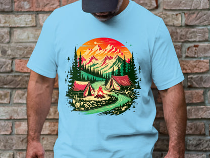 Bonfire Bliss by the River Tee – Embrace the Wilderness