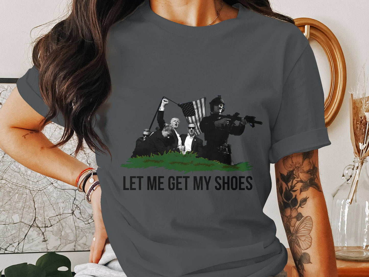 Let Me Get My Shoes - Iconic Trump Assassination Attempt Graphic Tee
