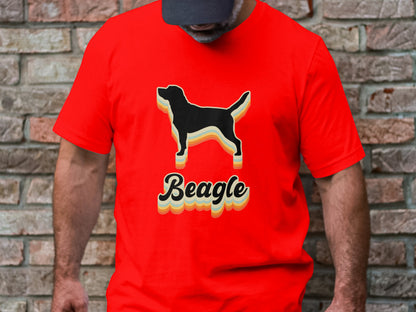 Retro Beagle Boogie - 70's Vintage Beagle Silhouette Tee