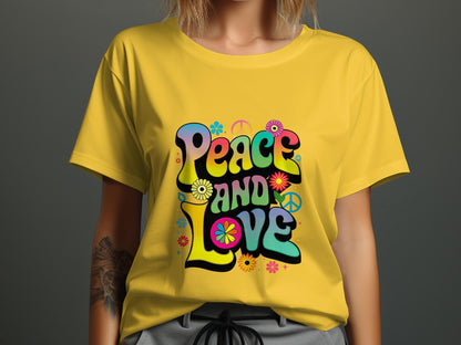 Peace and Love Tee - Groovy Flower Power Revolution