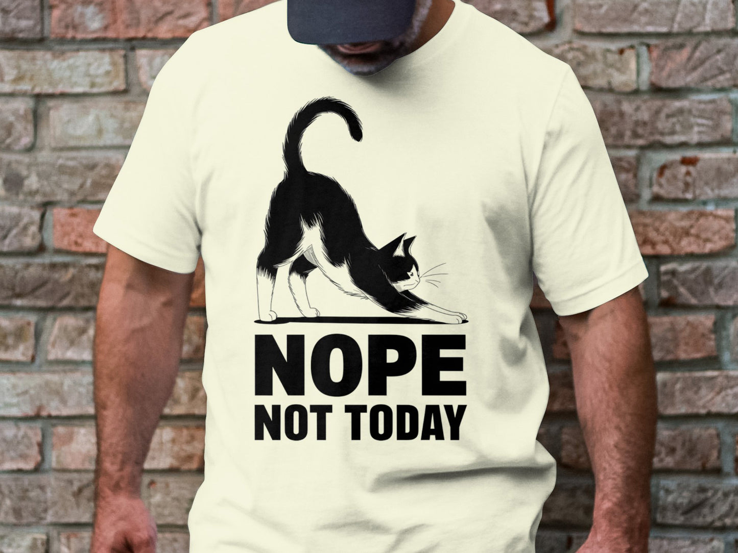Nope, Not Today Cat - Anime-Style Attitude Tee
