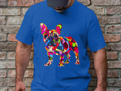 Kaleido Pup French Bulldog Tee - A Spectrum of Fun