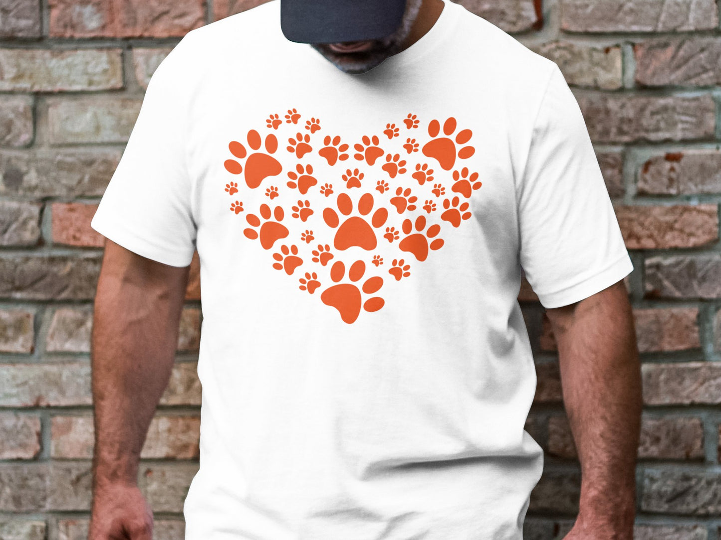 Paw-Filled Love Tee - Canine Devotion Heart Design