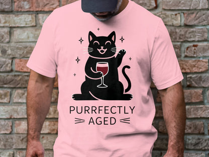 Purrfectly Aged - Wine Connoisseur Cat Tee