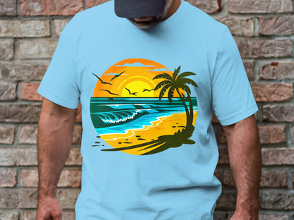 Dawn's Embrace - Beach Sunrise Tee