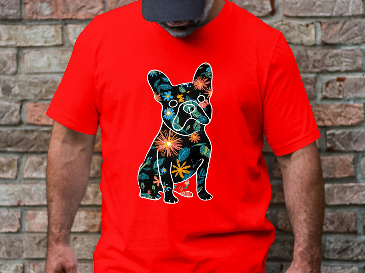 Blossom Pup Tee - Nature's Canine Silhouette