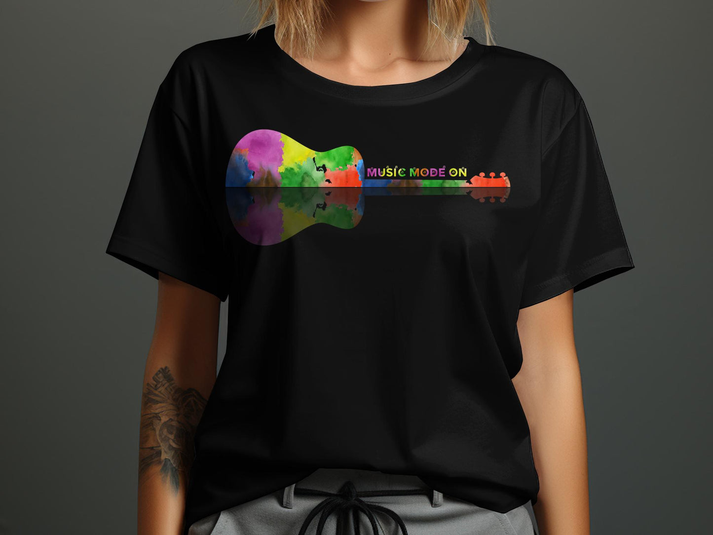 Music Mode: ON Vintage Guitar Logo Tee