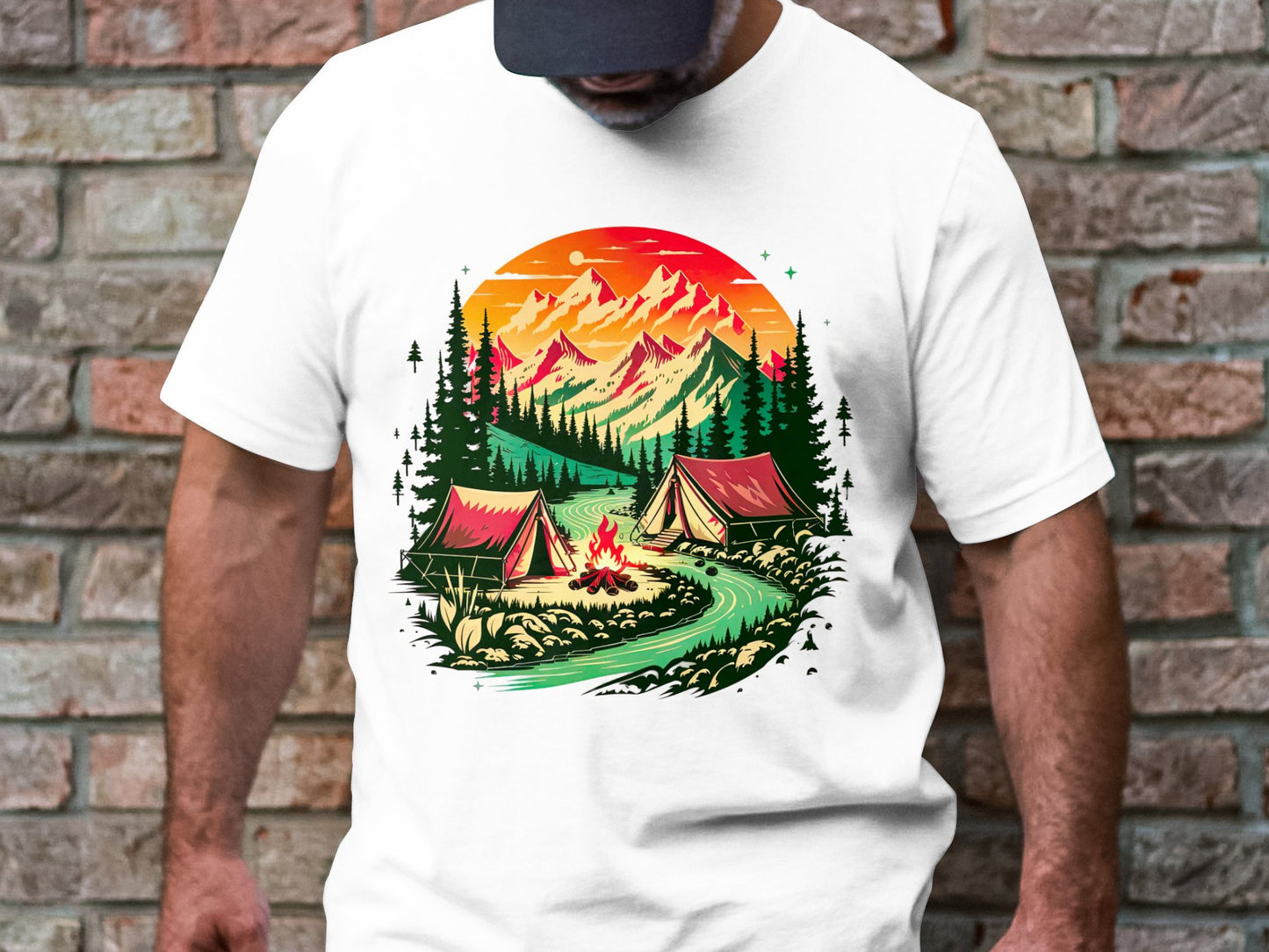 Bonfire Bliss by the River Tee – Embrace the Wilderness