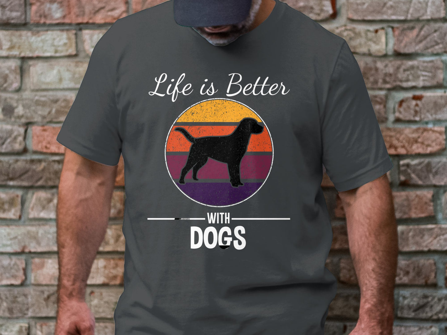 Vintage Canine Summit - 'Life Is Better With Dogs' Retro Tee