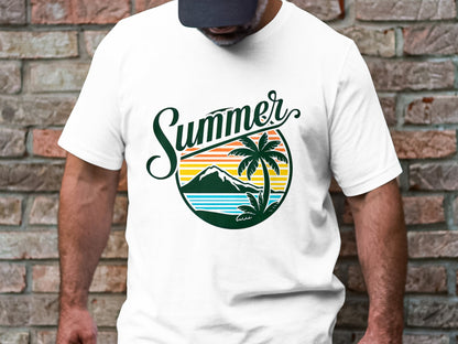 Summer Vibes - Tropical Sunset Graphic Tee