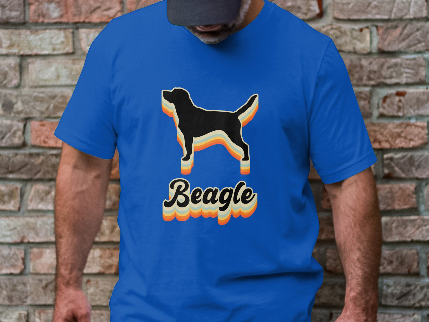 Retro Beagle Boogie - 70's Vintage Beagle Silhouette Tee