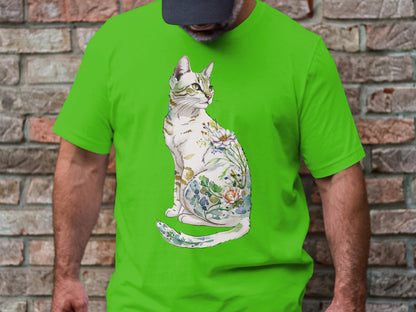 Nature’s Purrfection Watercolor Cat T-Shirt