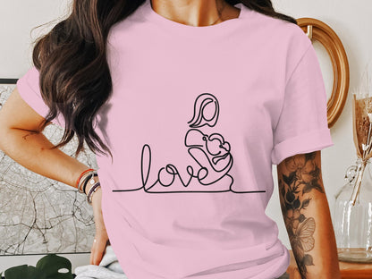 Mother's Love - Infinite Bond Line Art Tee