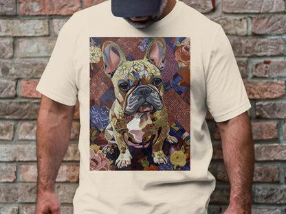 Frenchie in Floral Tee - Petals of Personality