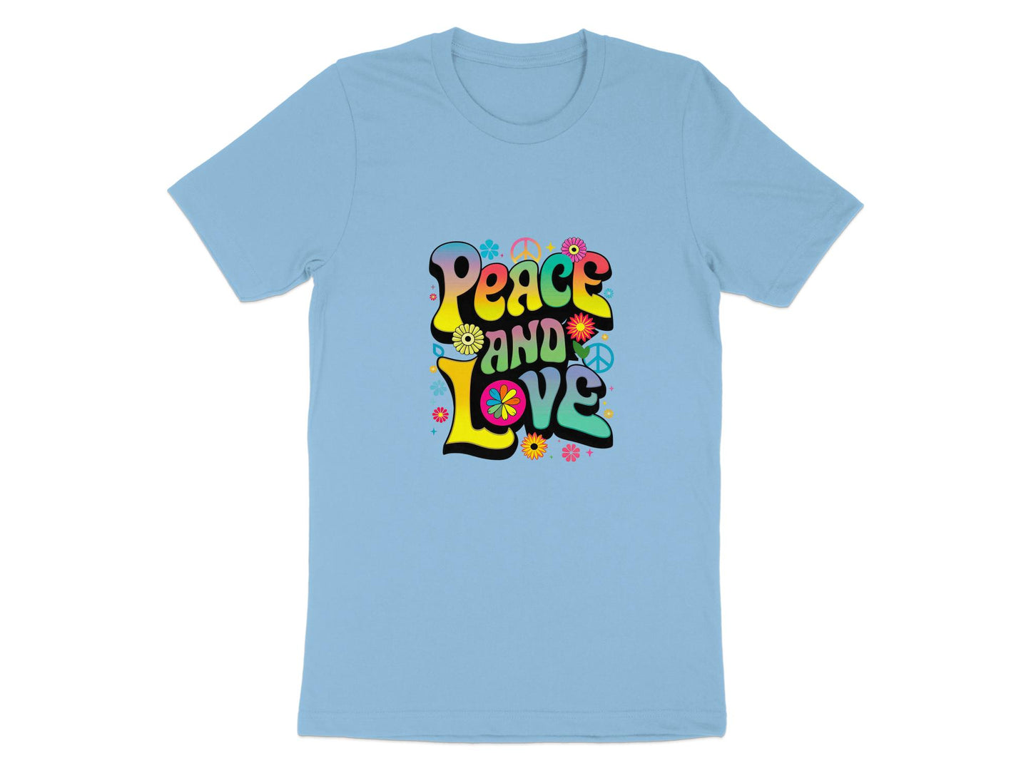 Peace and Love Tee - Groovy Flower Power Revolution
