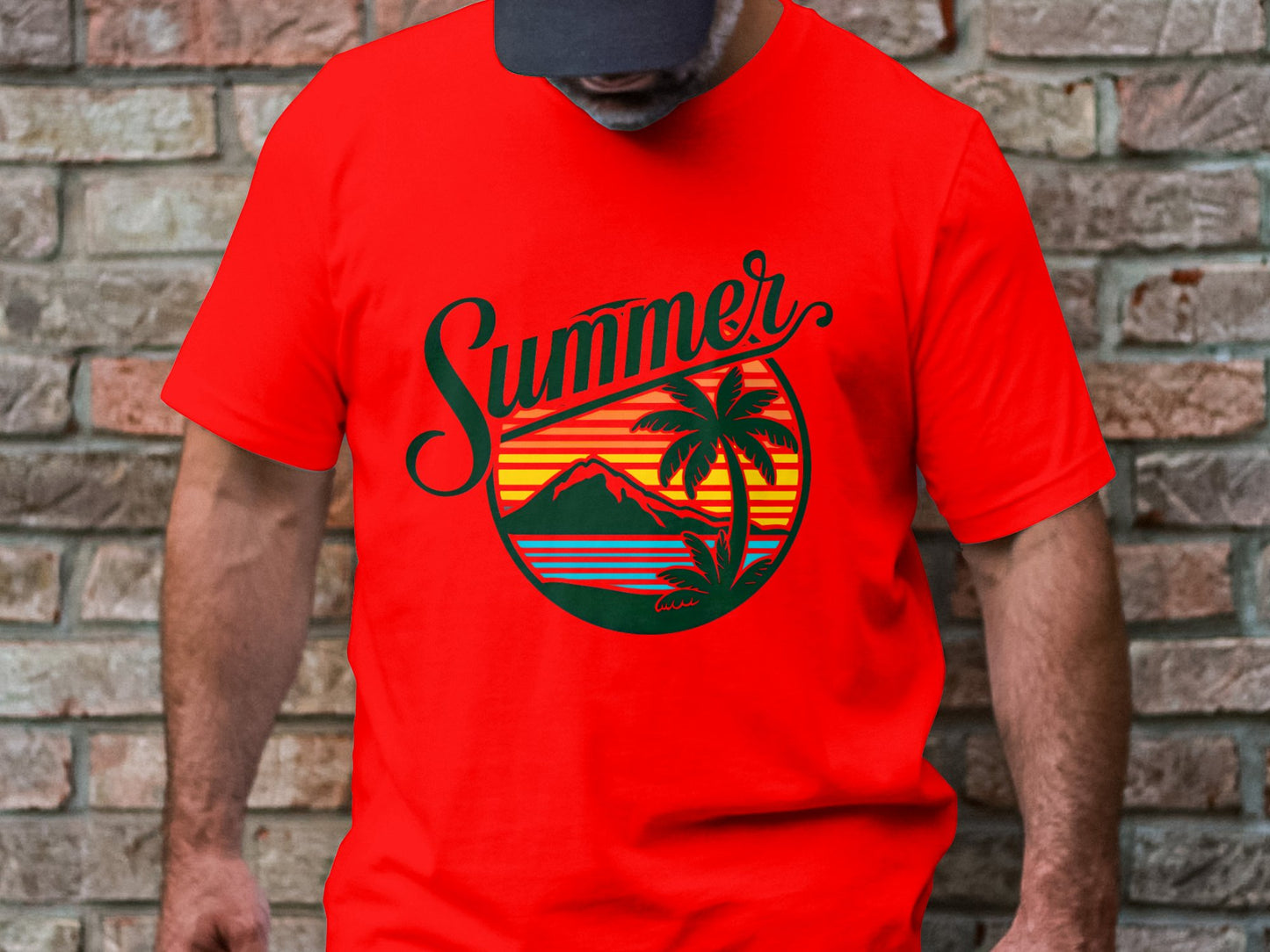 Summer Vibes - Tropical Sunset Graphic Tee