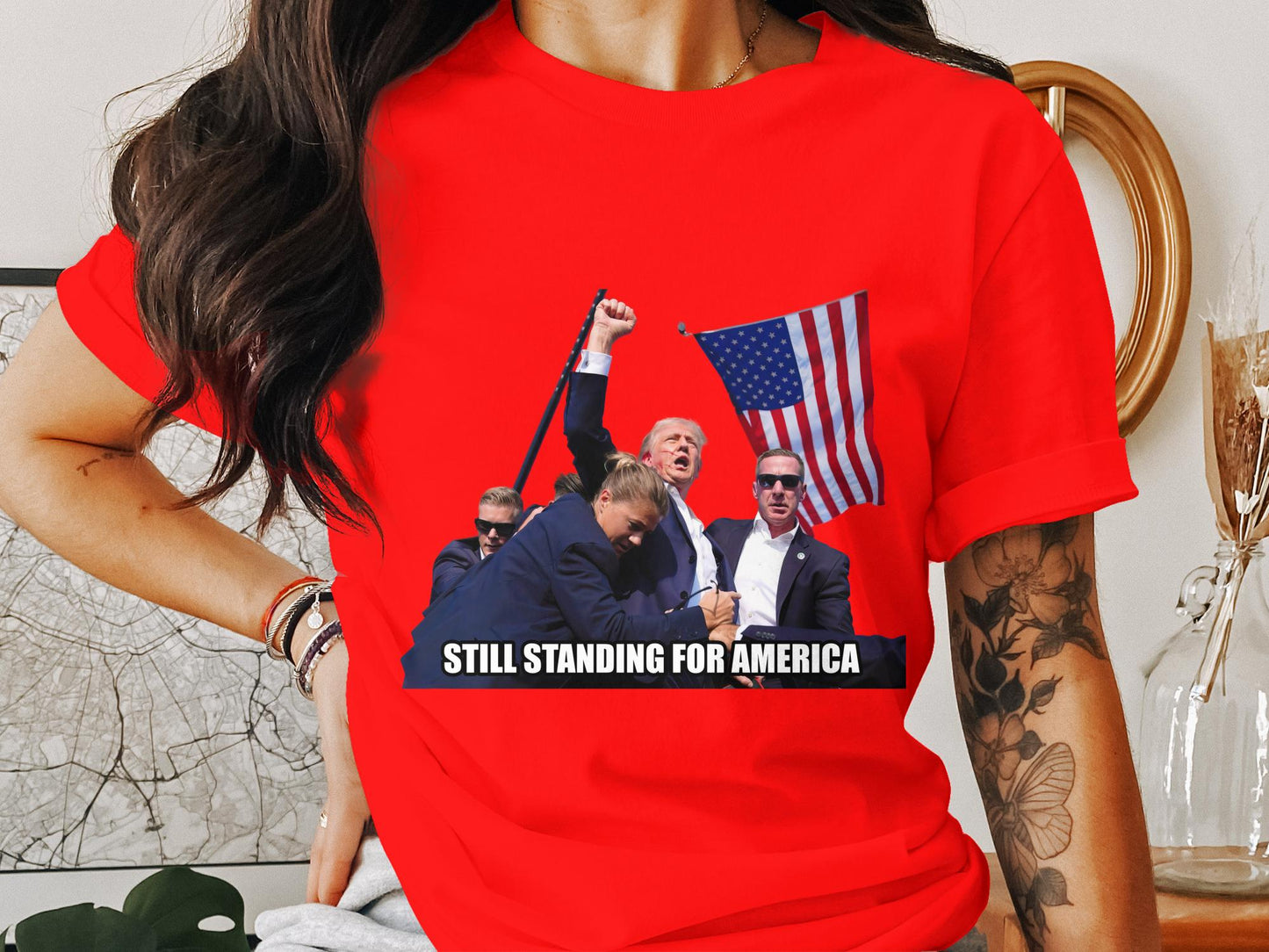Still Standing for America - Iconic Trump Assassination Attempt T-Shirt