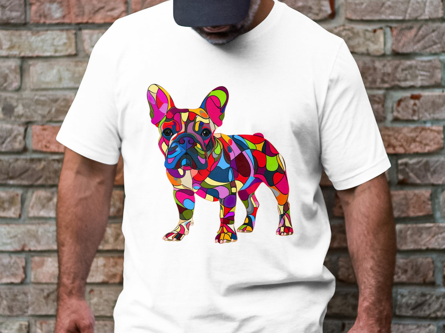 Kaleido Pup French Bulldog Tee - A Spectrum of Fun