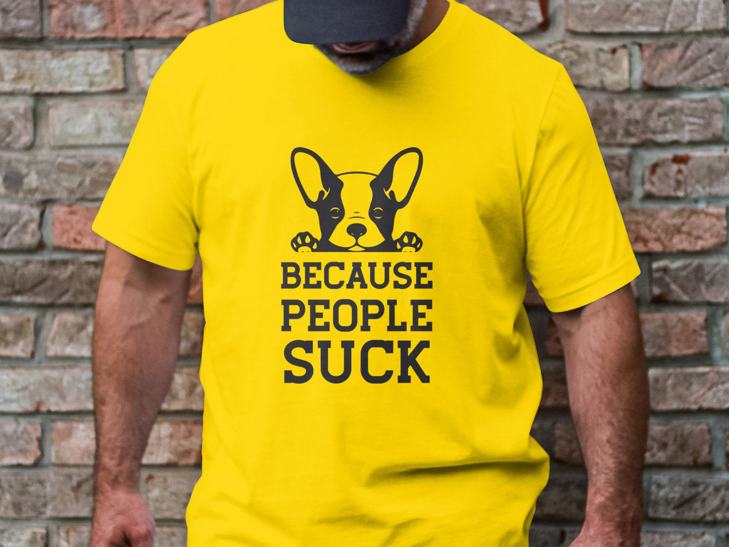 Canine Candor - 'Because People Suck' French Bulldog Tee