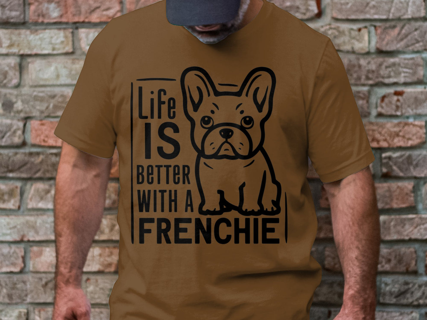 Frenchie Love Tee - Canine Charm in Monochrome
