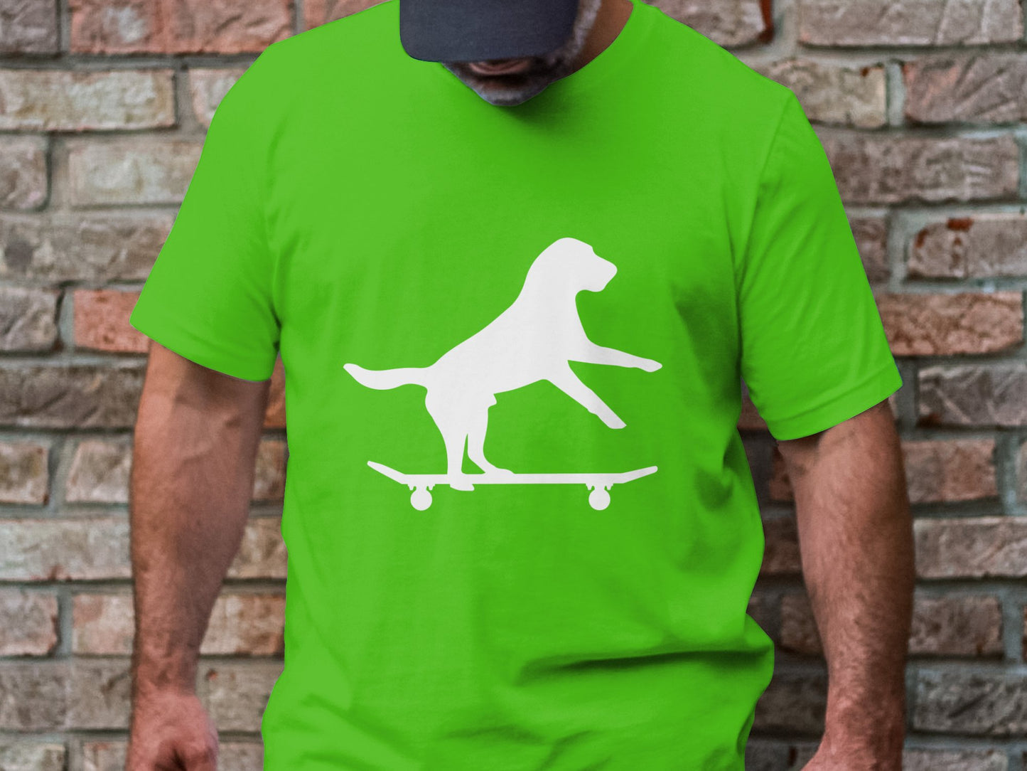 Skate Pup Silhouette - Rad Dog Skater Vector Sticker