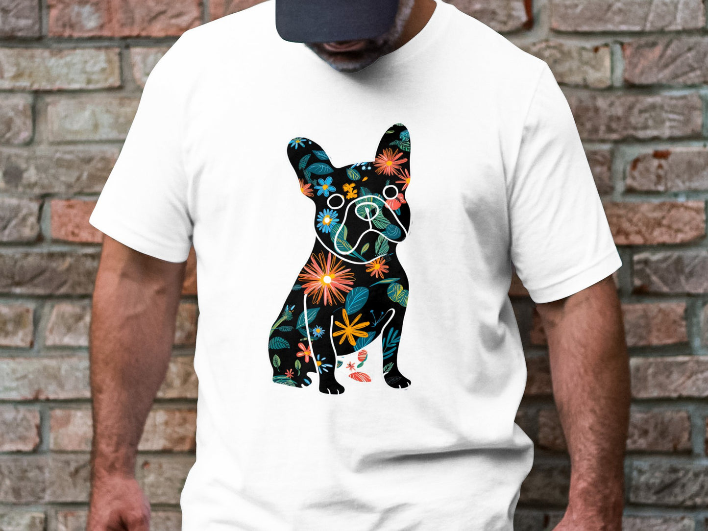 Blossom Pup Tee - Nature's Canine Silhouette