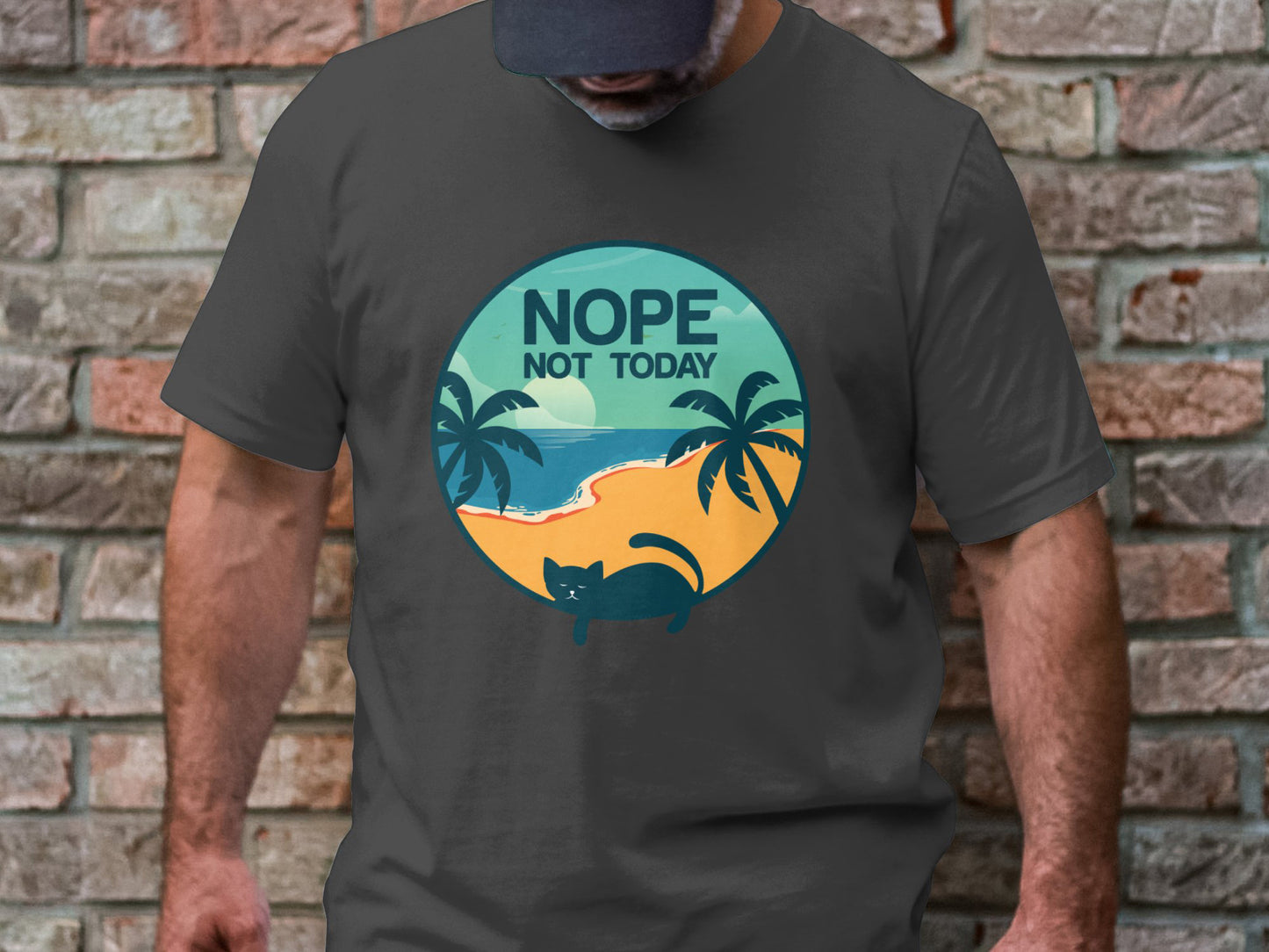 Beachside Feline Retreat Tee - NOPE Not Today