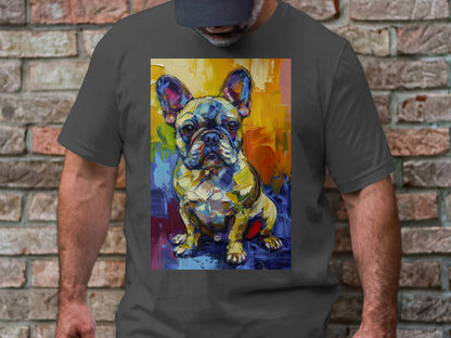 Frenchie in Color Tee - A Masterpiece of Fun
