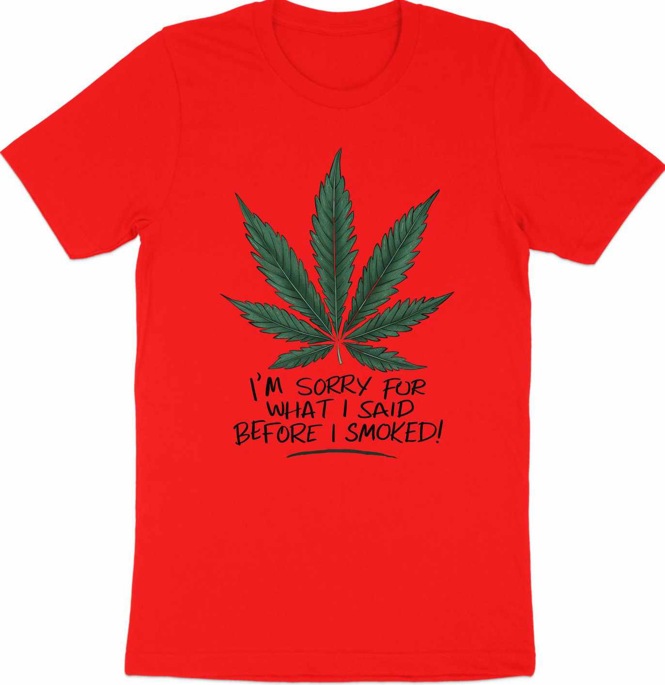 Herbal Apology - Humorous Cannabis Leaf Tee for Chill Vibes