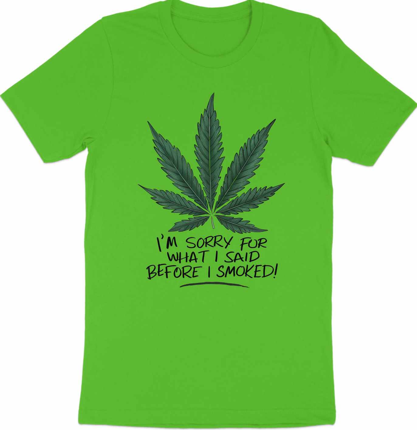 Herbal Apology - Humorous Cannabis Leaf Tee for Chill Vibes