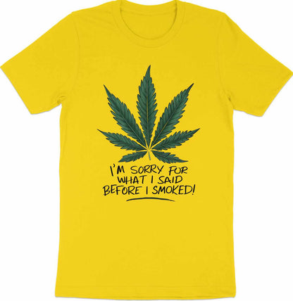 Herbal Apology - Humorous Cannabis Leaf Tee for Chill Vibes
