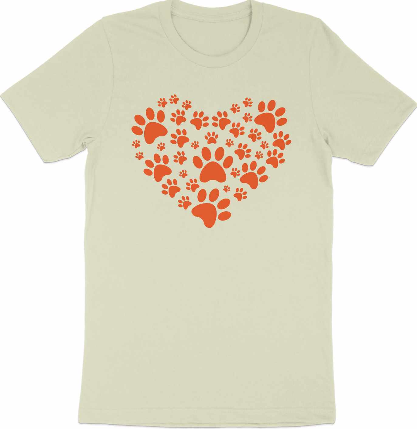 Paw-Filled Love Tee - Canine Devotion Heart Design