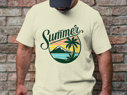 Summer Vibes - Tropical Sunset Graphic Tee