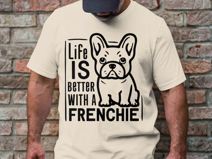 Frenchie Love Tee - Canine Charm in Monochrome