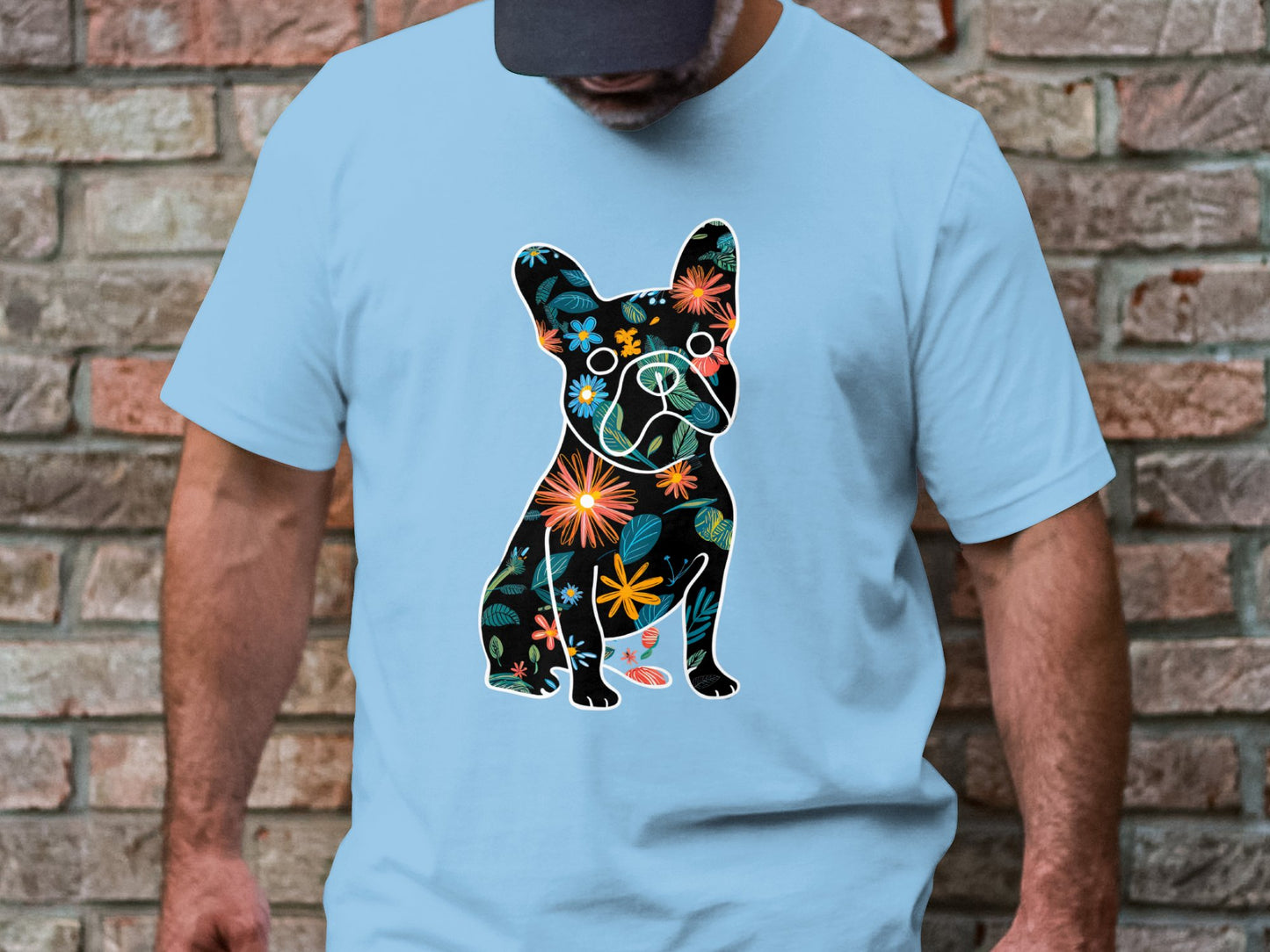 Blossom Pup Tee - Nature's Canine Silhouette