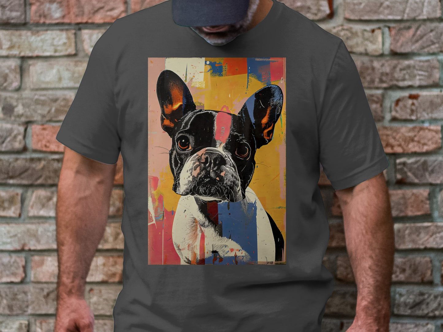 Frenchie Pop Art Tee - A Splash of Personality