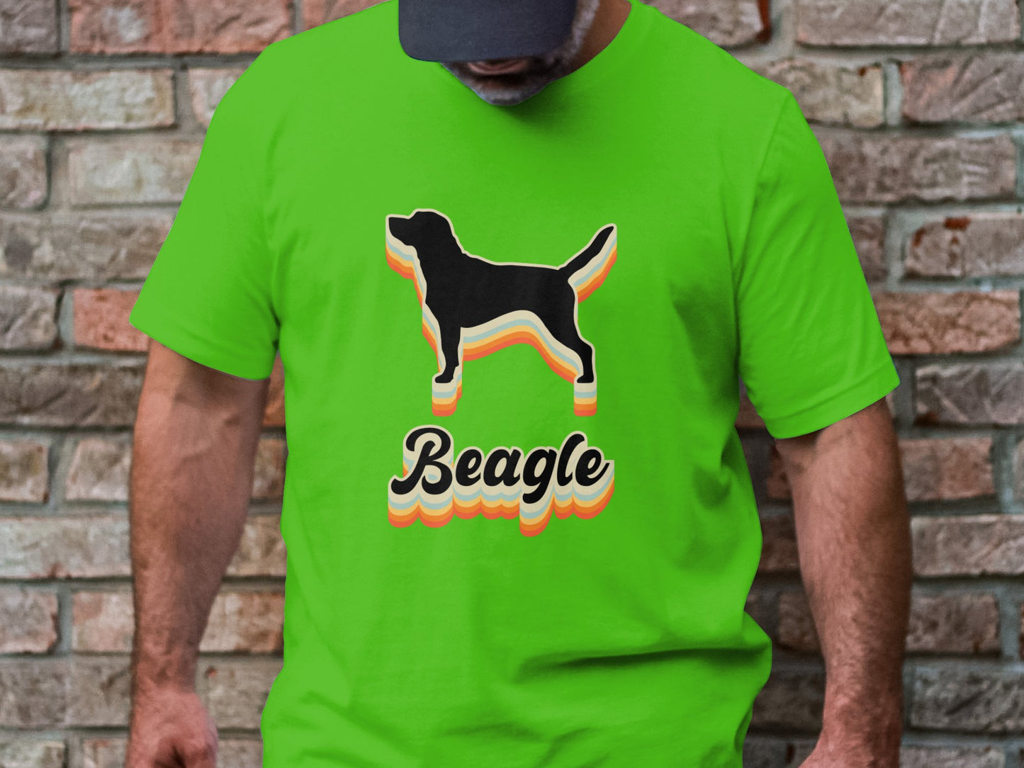 Retro Beagle Boogie - 70's Vintage Beagle Silhouette Tee