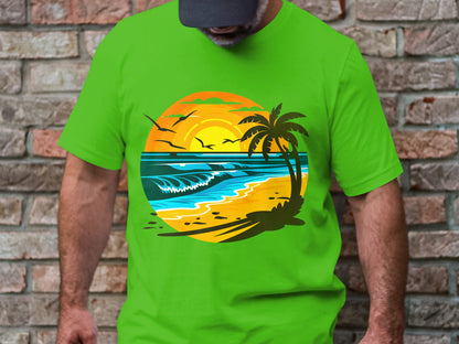 Dawn's Embrace - Beach Sunrise Tee