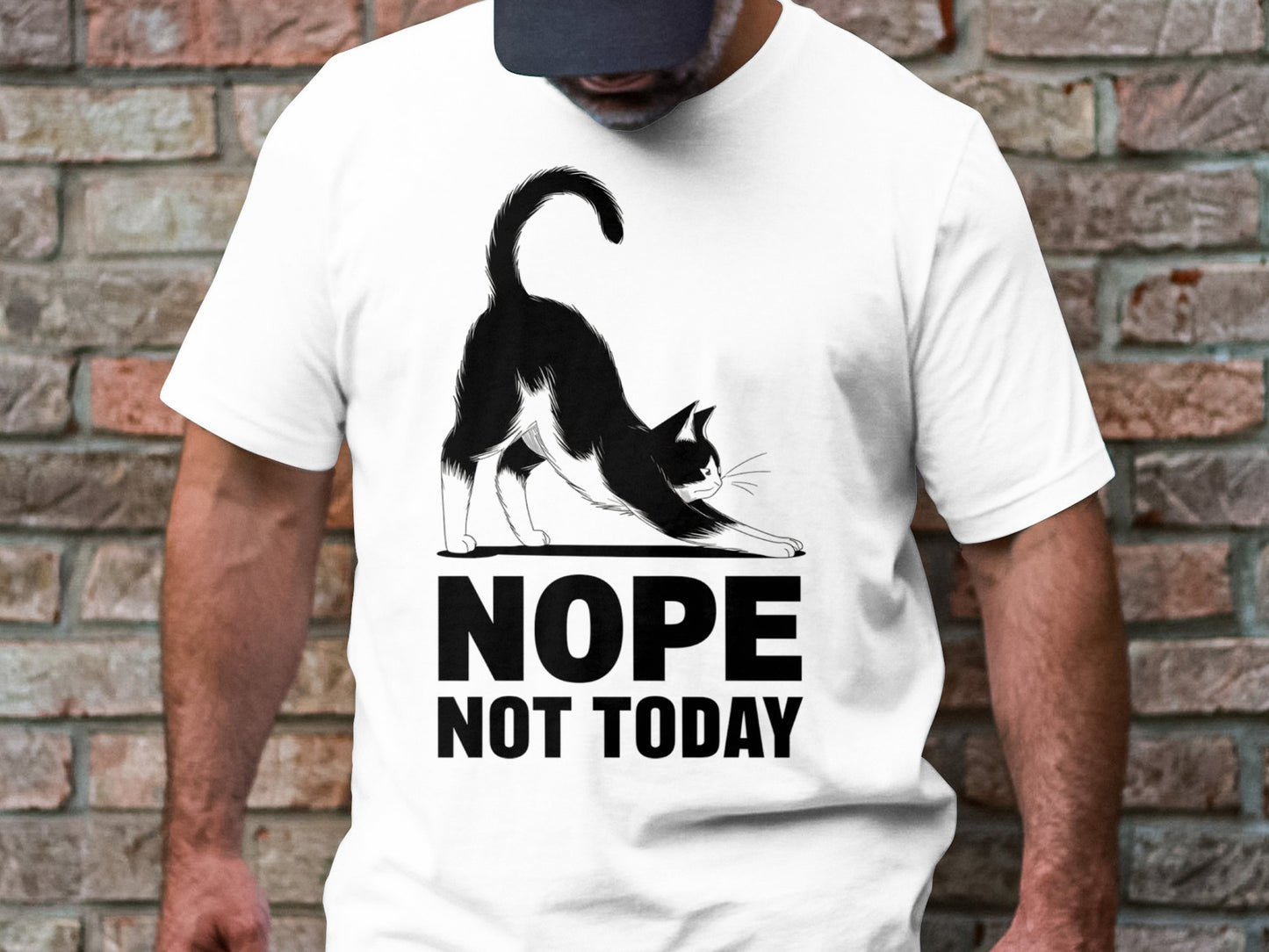 Nope, Not Today Cat - Anime-Style Attitude Tee