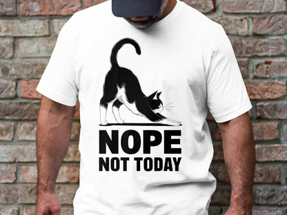 Nope, Not Today Cat - Anime-Style Attitude Tee
