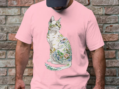 Nature’s Purrfection Watercolor Cat T-Shirt