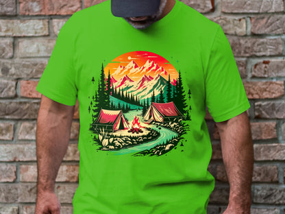 Bonfire Bliss by the River Tee – Embrace the Wilderness