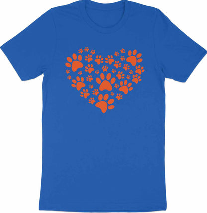 Paw-Filled Love Tee - Canine Devotion Heart Design