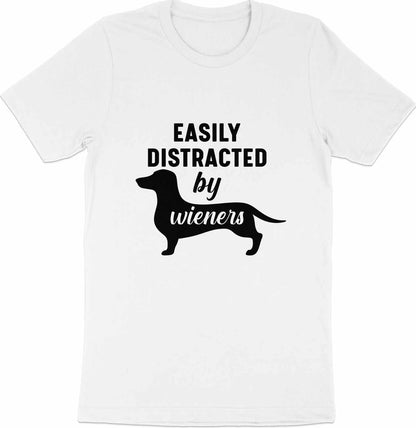 Distracted by Wieners Tee - A Humorous Nod to Dachshund Devotees